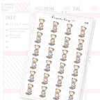 Happy/Content DTB on Weighing Scales Planner Sticker Sheet