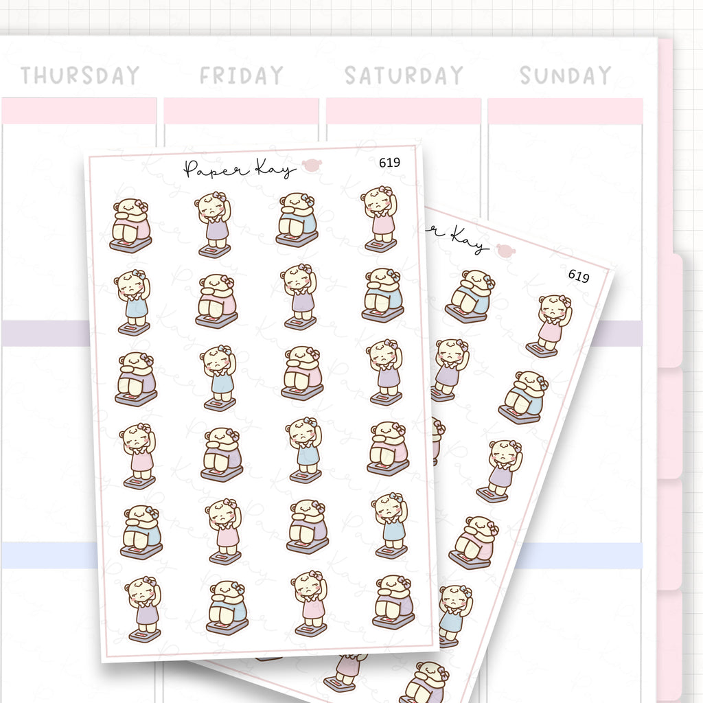 Sticker sheet product measurement.