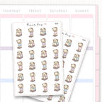 Sticker sheet product measurement.
