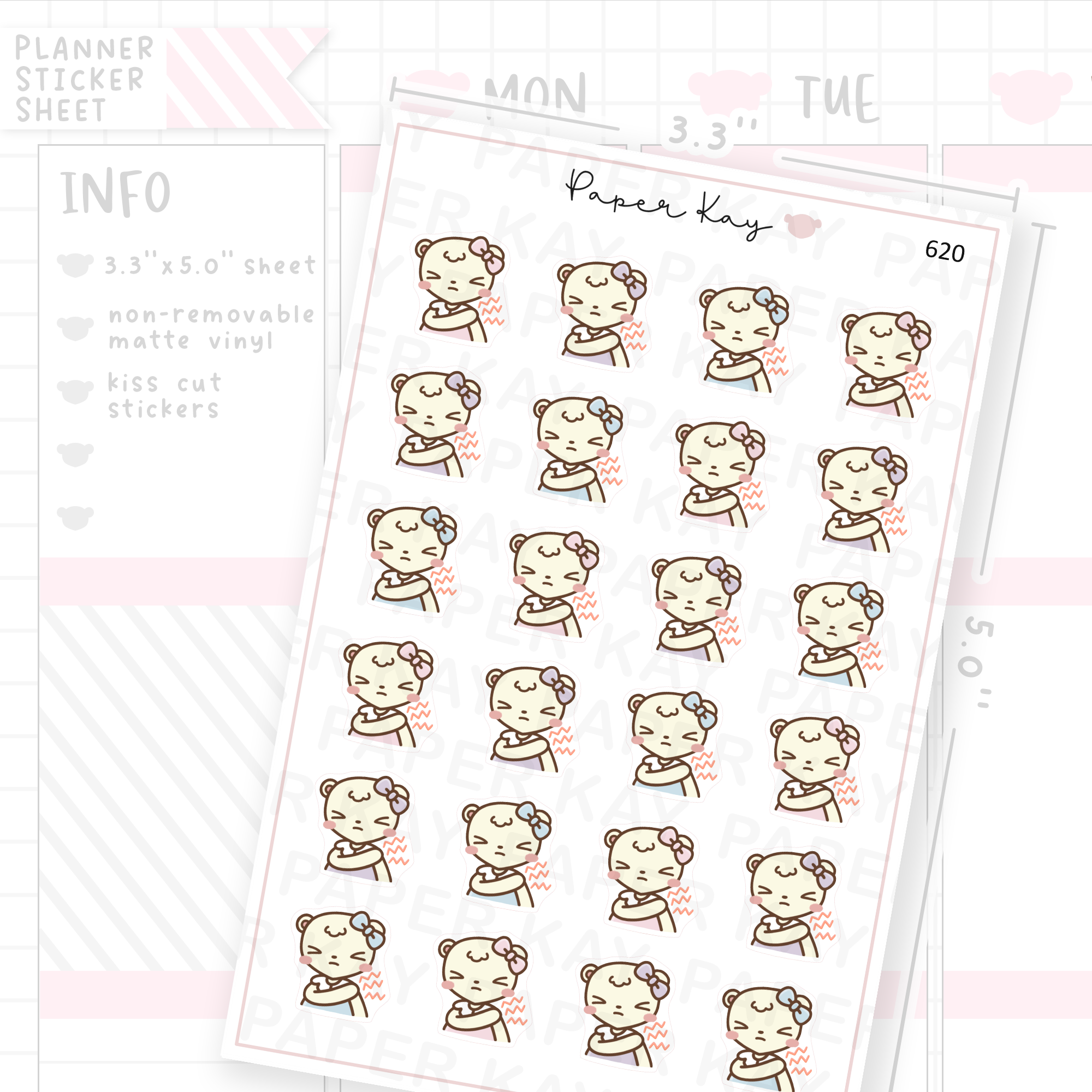 DTB with Shoulder Pain Planner Sticker Sheet