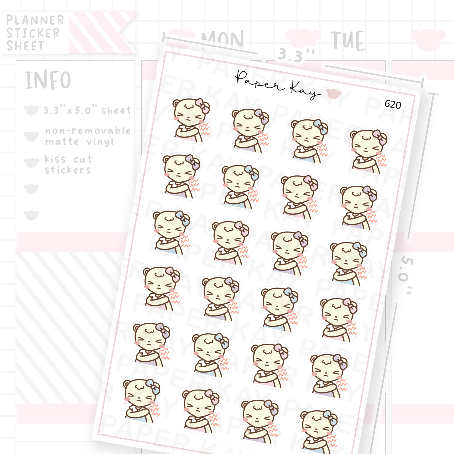 DTB with Shoulder Pain Planner Sticker Sheet