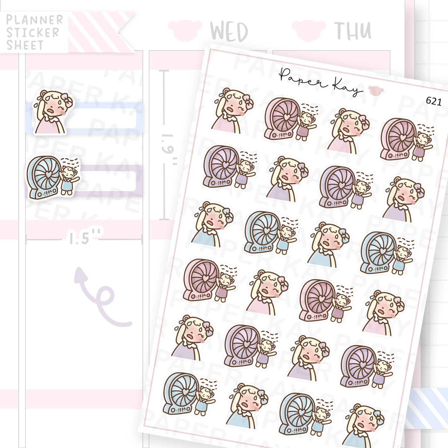 DTB Cooling Fan/Overheating Planner Sticker Sheet