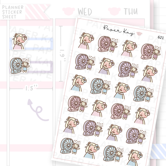 DTB Cooling Fan/Overheating Planner Sticker Sheet