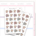 Sticker sheet product measurement.
