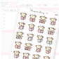 Dot the Bear Reacting to a Book Planner Sticker Sheet