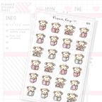 Dot the Bear Reacting to a Book Planner Sticker Sheet