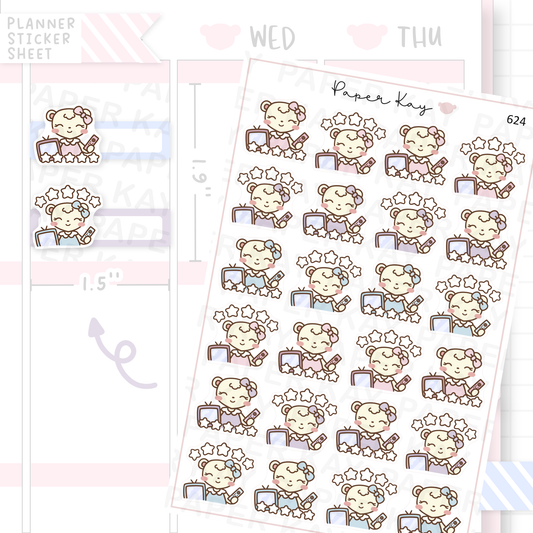 TV Show Rating Planner Sticker Sheet