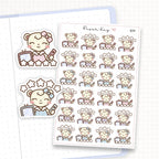 Zoomed in image of the doodles from a character planner sticker sheet.