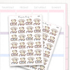 Sticker sheet product measurement.