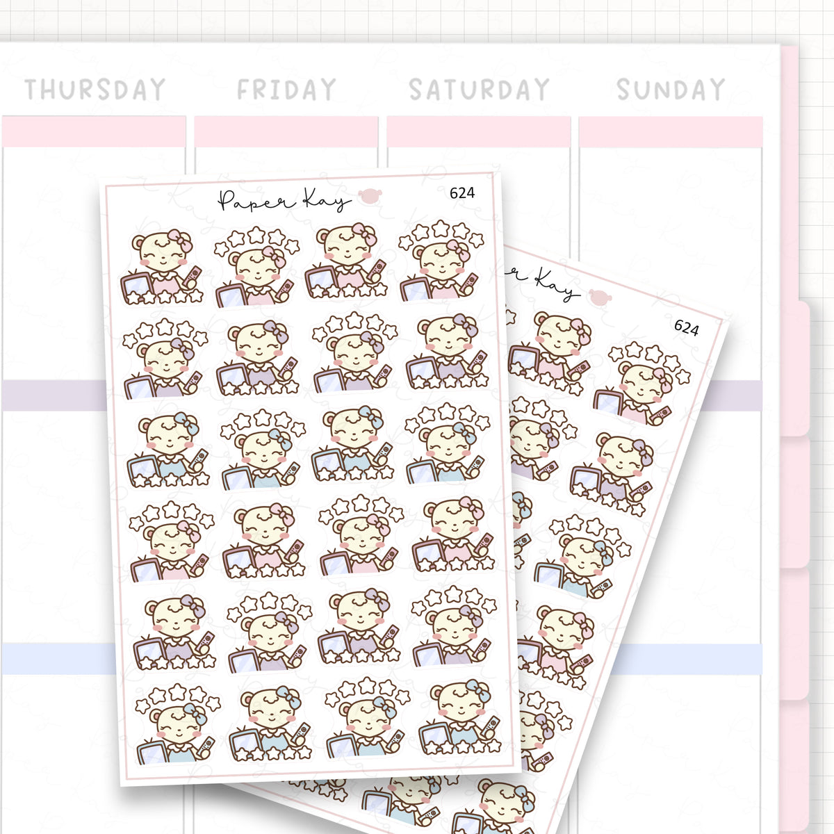 Sticker sheet product measurement.
