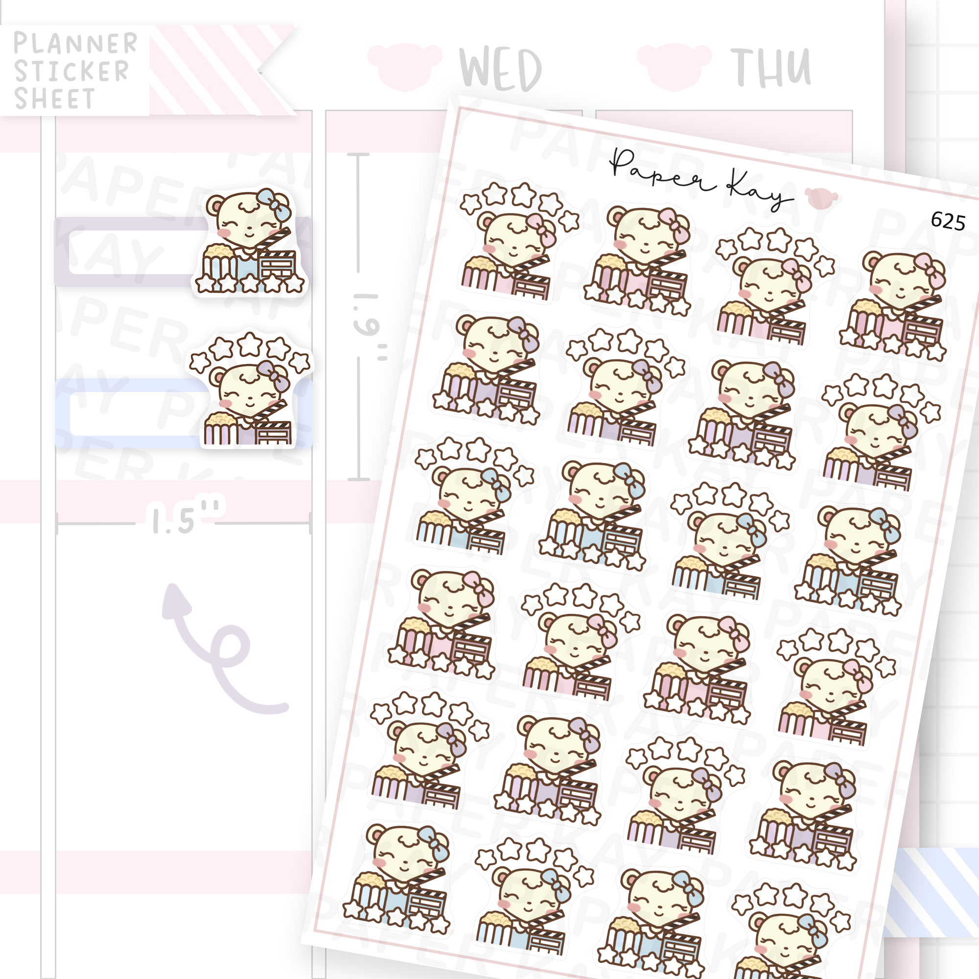 Movie Rating Planner Sticker Sheet