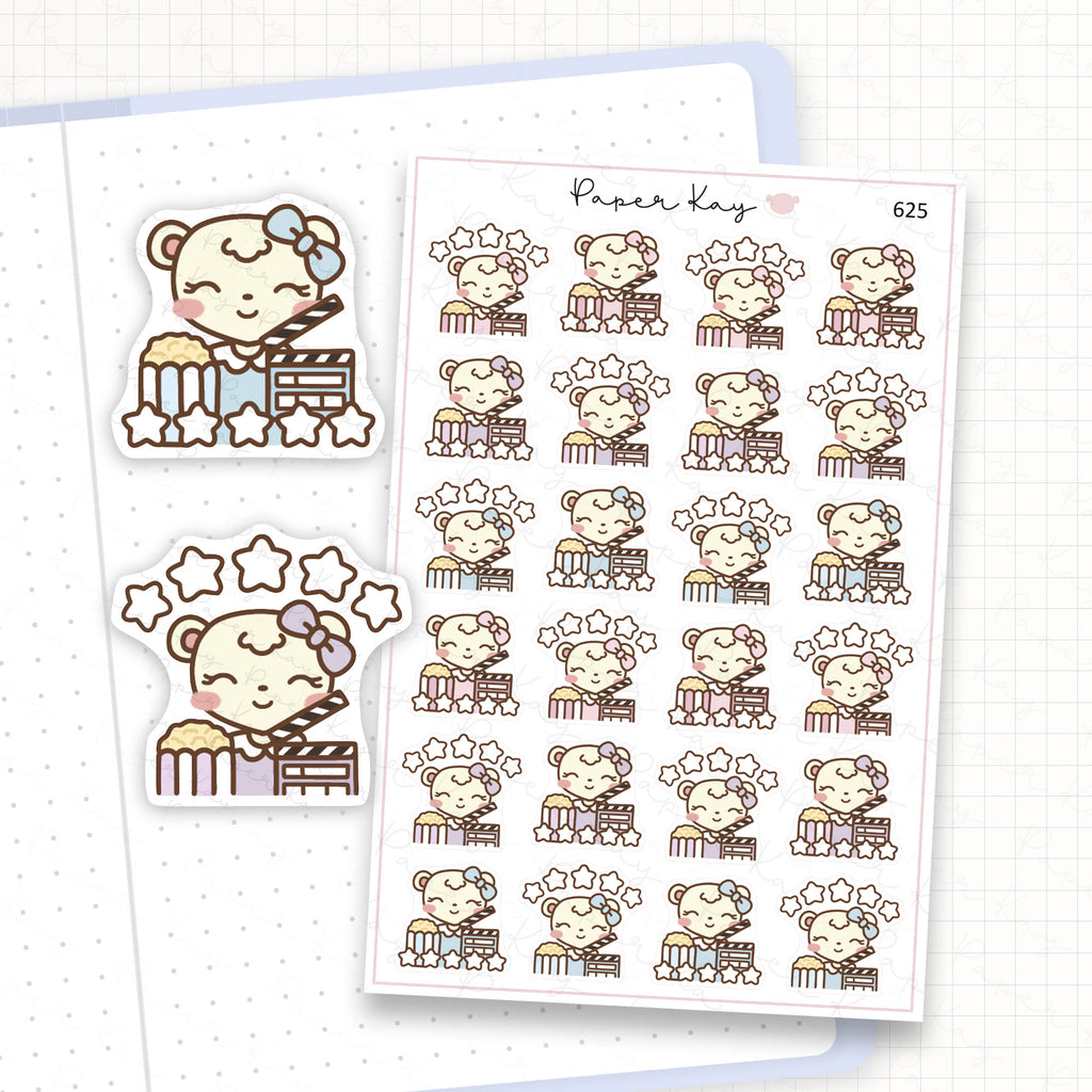 Zoomed in image of the doodles from a character planner sticker sheet.
