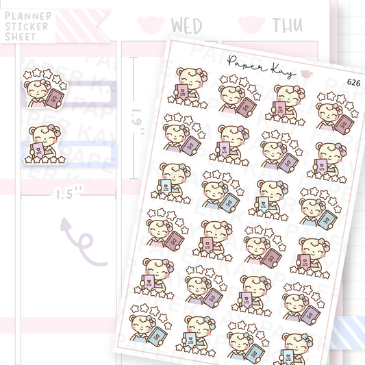 Book Rating Planner Sticker Sheet