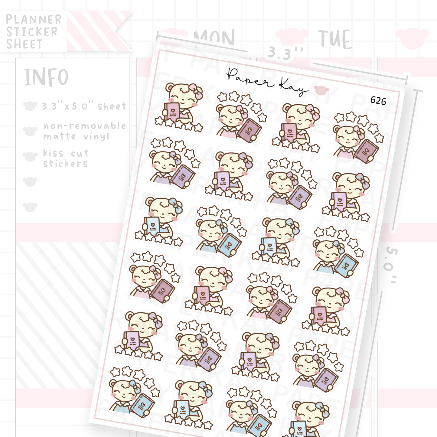 Book Rating Planner Sticker Sheet