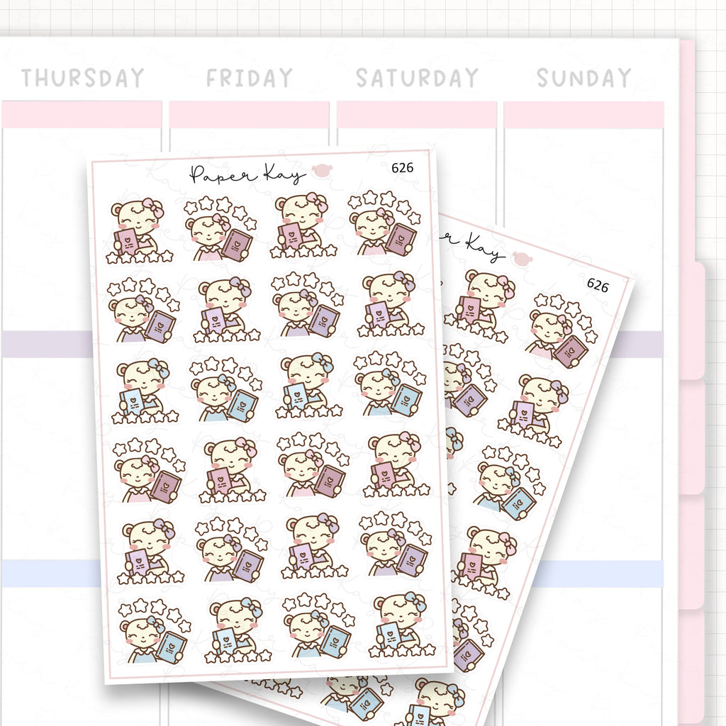 Sticker sheet product measurement.