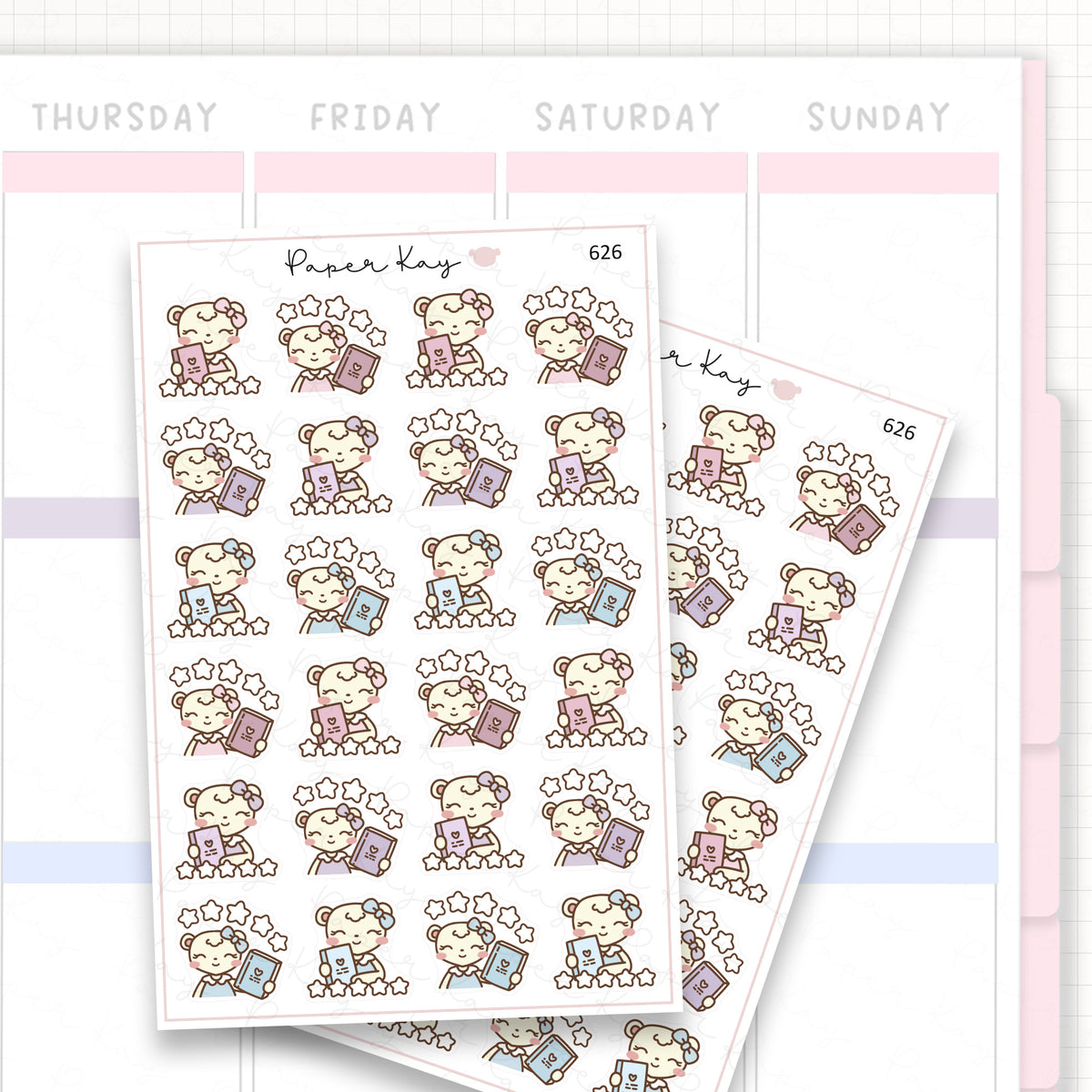 Sticker sheet product measurement.