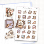 Zoomed in image of the doodles from a character planner sticker sheet.