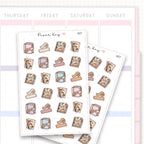 Sticker sheet product measurement.