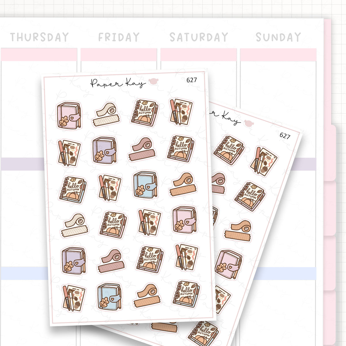 Sticker sheet product measurement.
