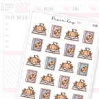 Dot the Bear Autumn Reads Planner Sticker Sheet