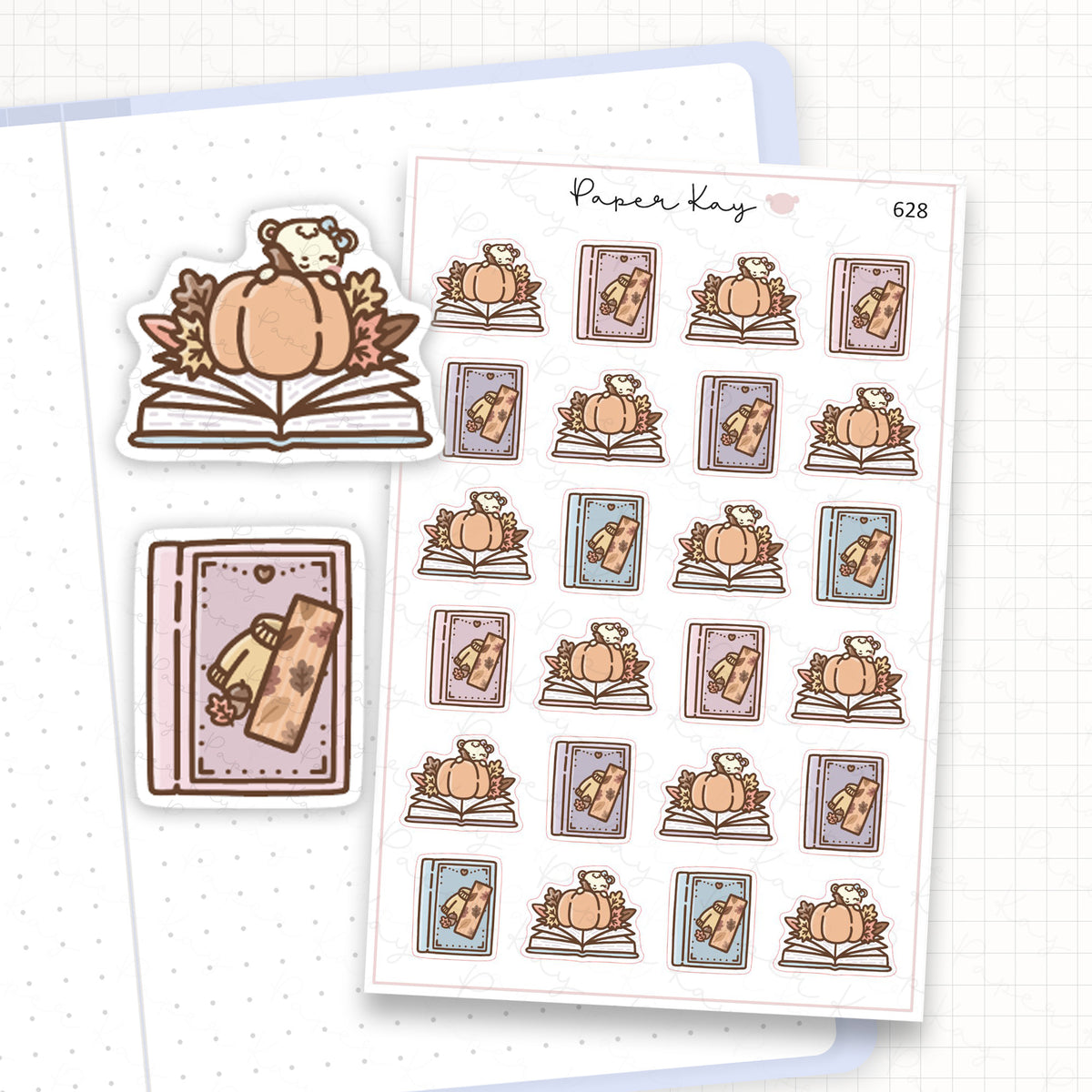 Zoomed in image of the doodles from a character planner sticker sheet.