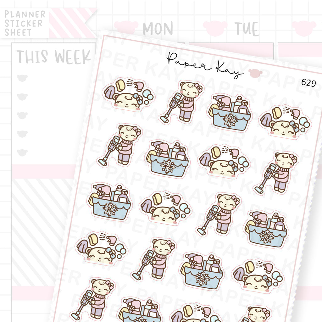 Winter Cleaning Planner Sticker Sheet