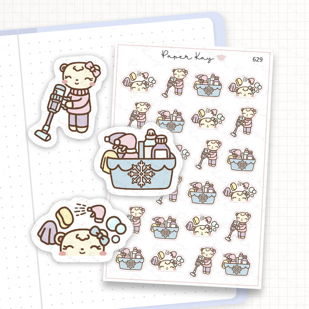 Zoomed in image of the doodles from a character planner sticker sheet.