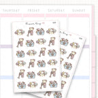 Sticker sheet product measurement.