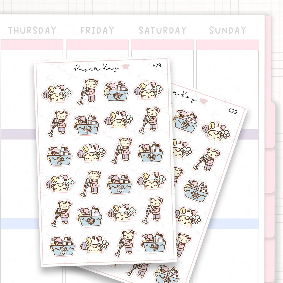 Sticker sheet product measurement.