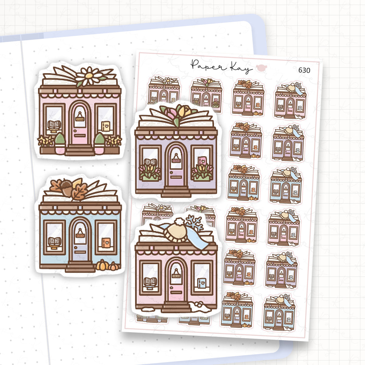 Zoomed in image of the doodles from a character planner sticker sheet.