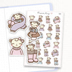 Zoomed in image of the doodles from a character planner sticker sheet.