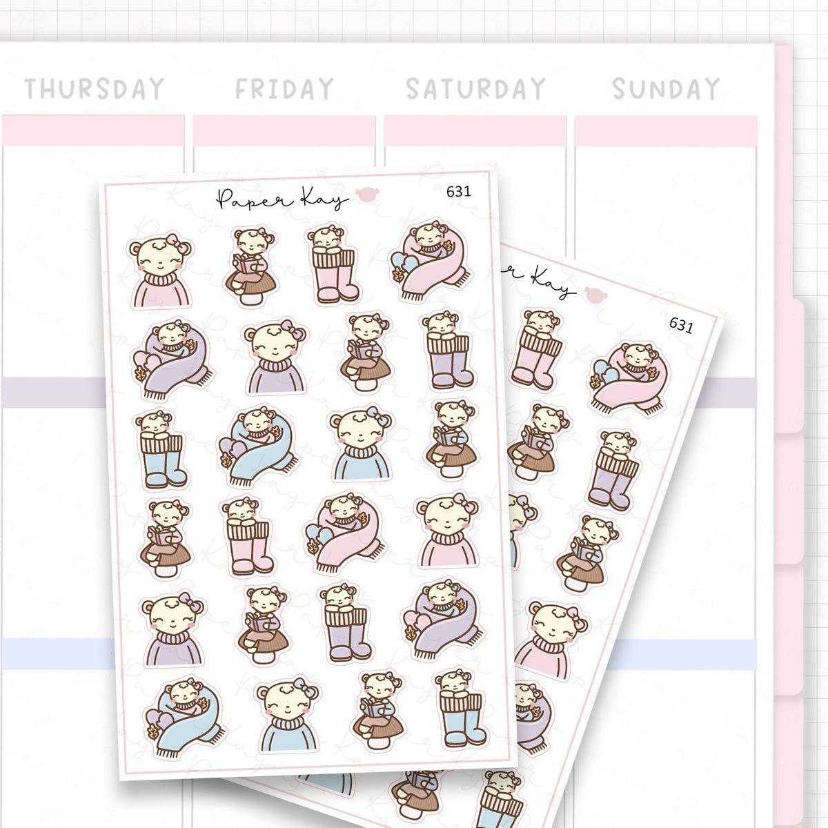Sticker sheet product measurement.