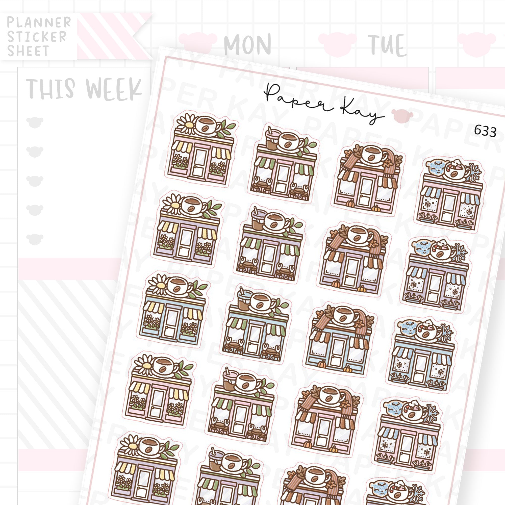 Seasonal Café Planner Sticker Sheet