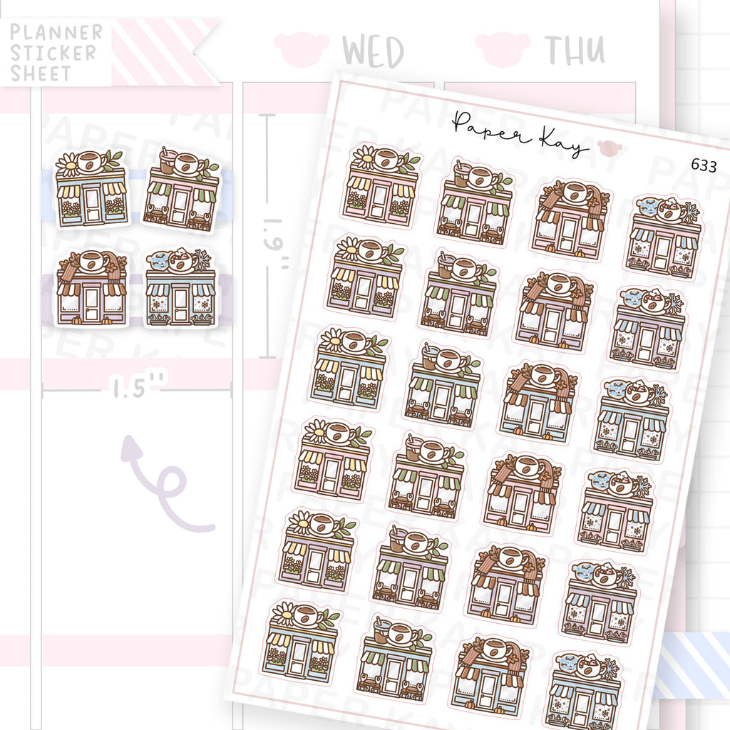 Seasonal Café Planner Sticker Sheet
