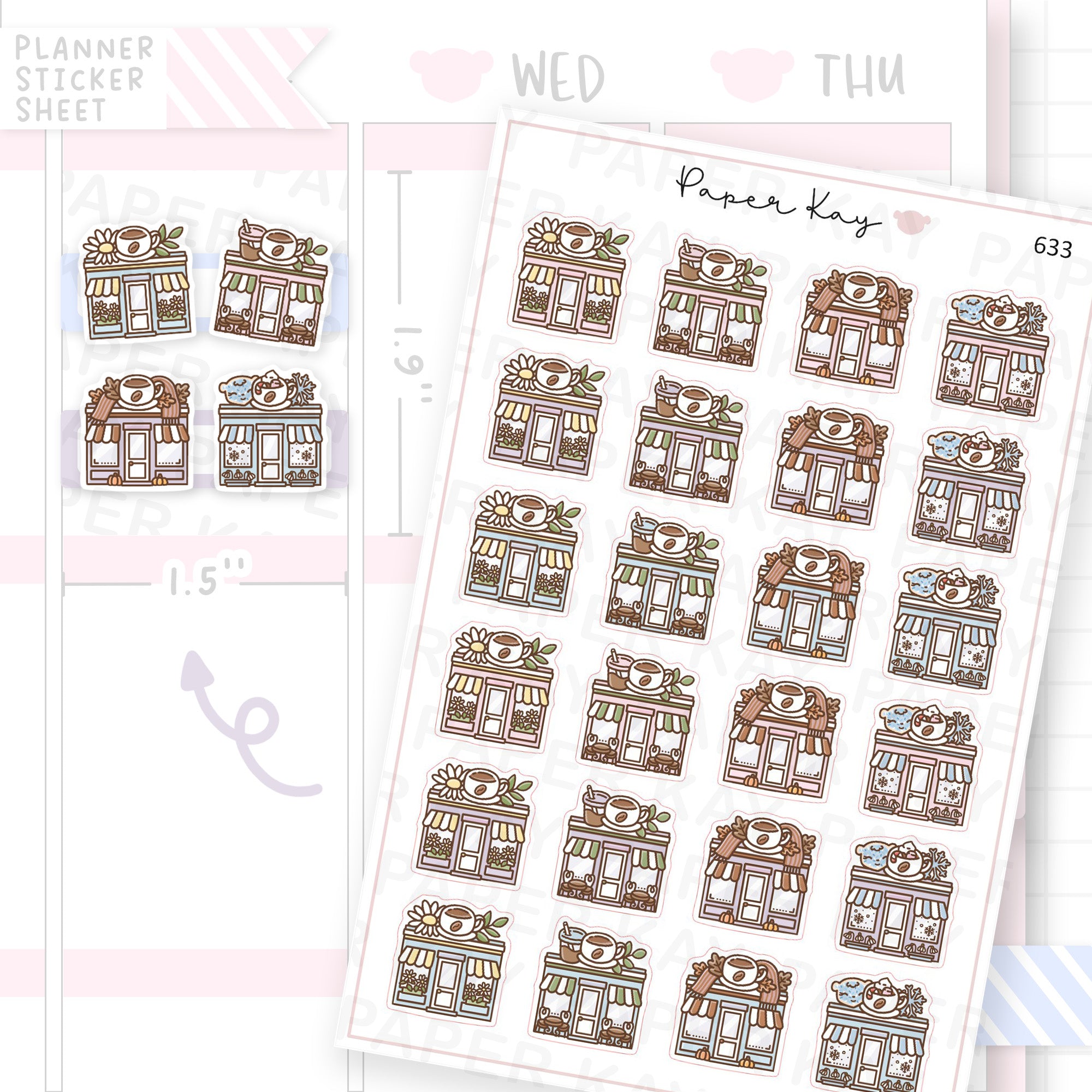 Seasonal Café Planner Sticker Sheet