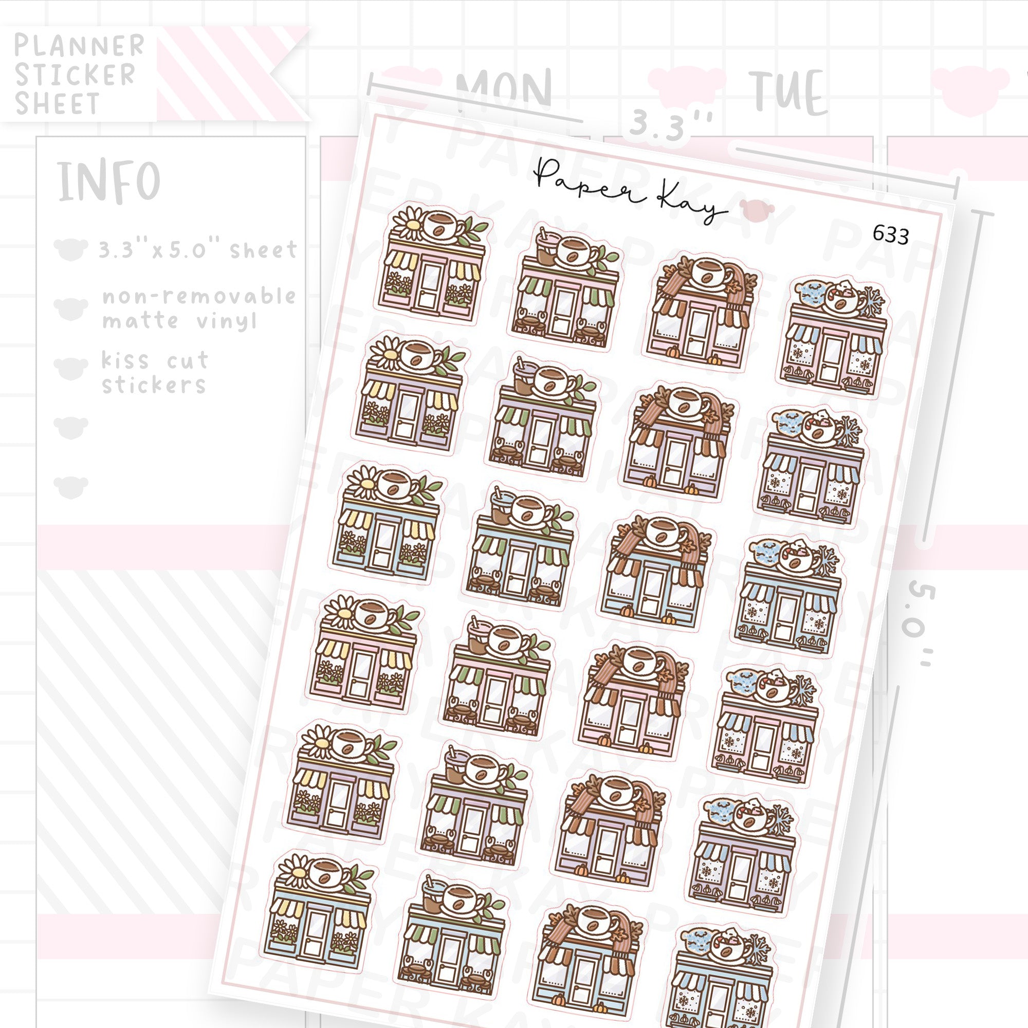 Seasonal Café Planner Sticker Sheet