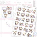 Dot the Bear Doom Scrolling Planner Sticker Sheet