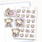 Zoomed in image of the doodles from a character planner sticker sheet.