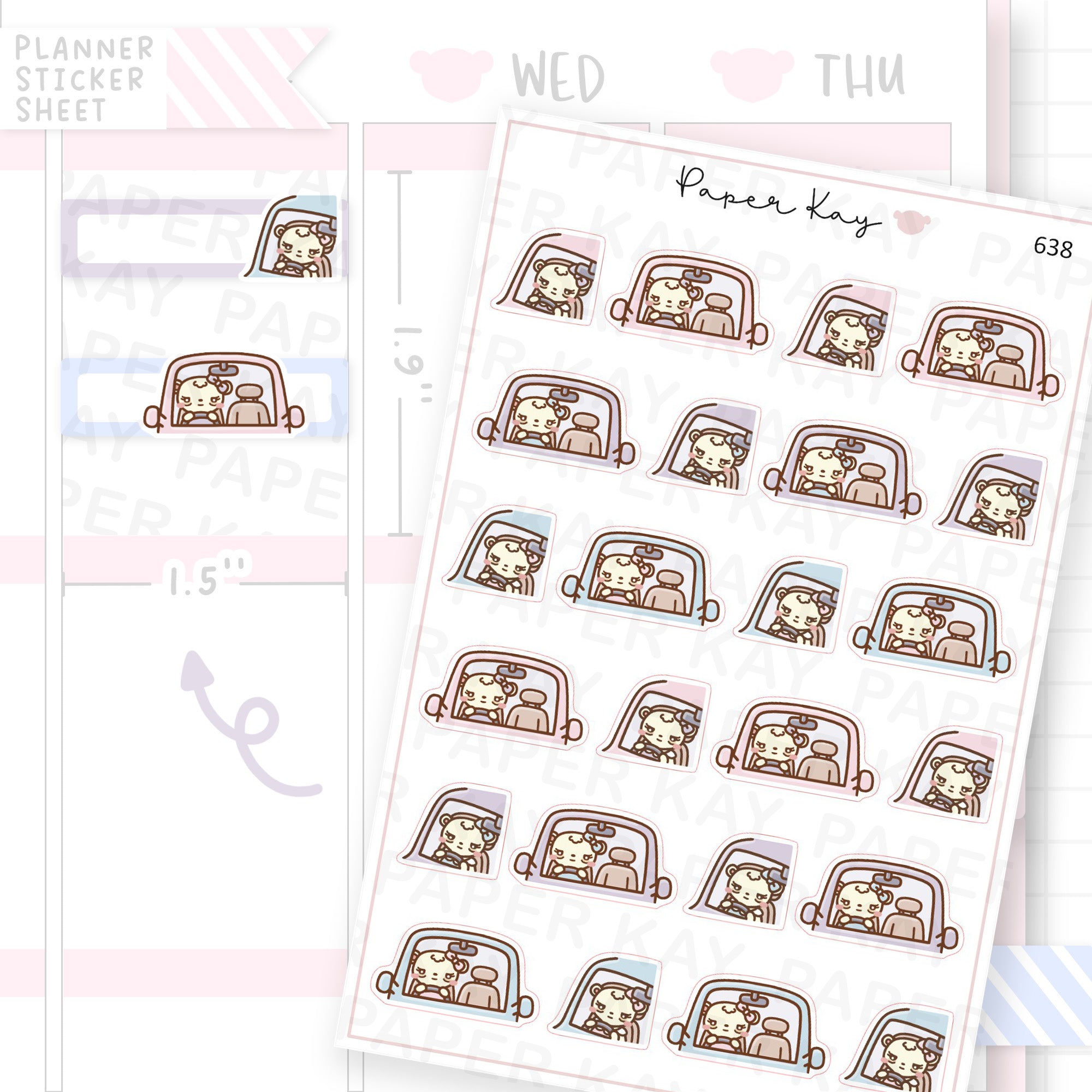 Tiring/Long Drive Planner Sticker Sheet