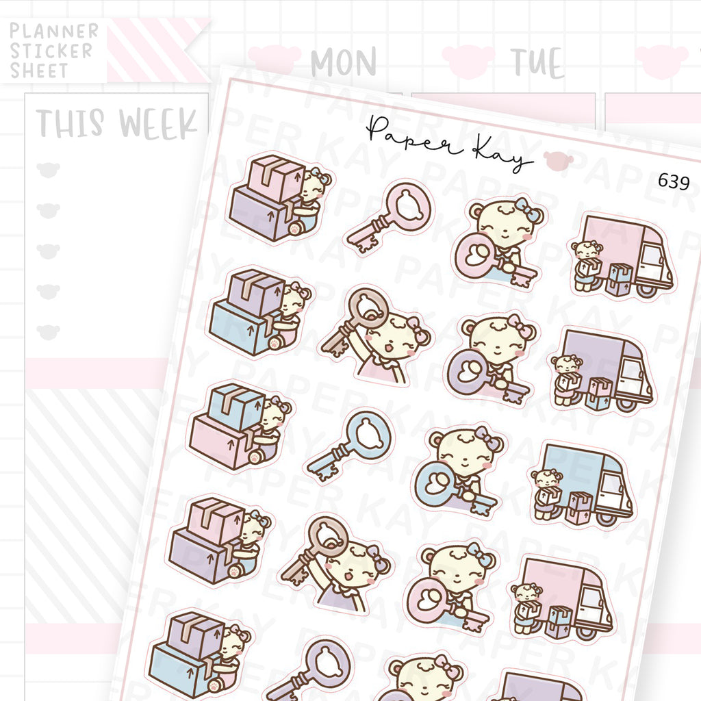 Moving Time Planner Sticker Sheet