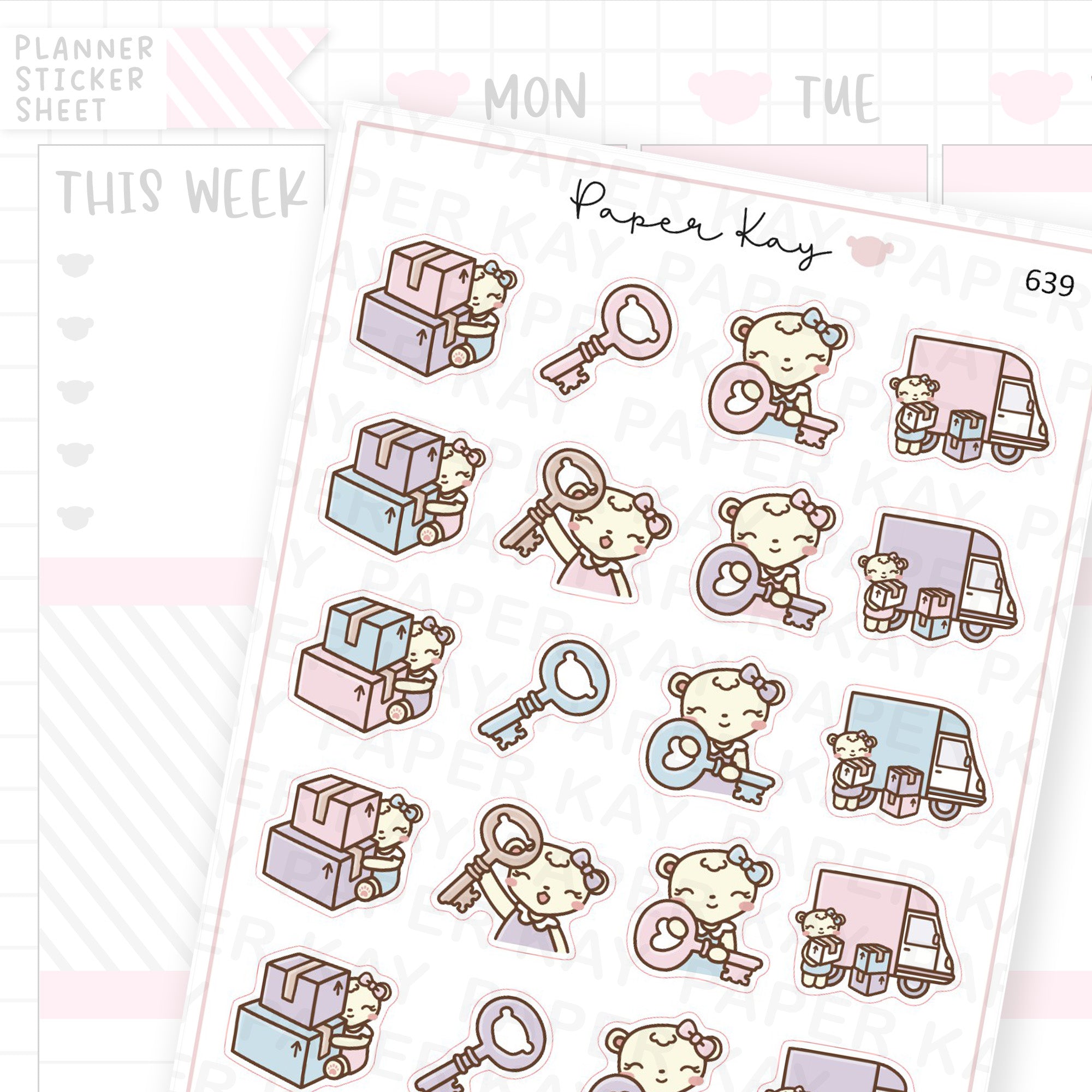Moving Time Planner Sticker Sheet