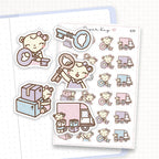 Zoomed in image of the doodles from a character planner sticker sheet.