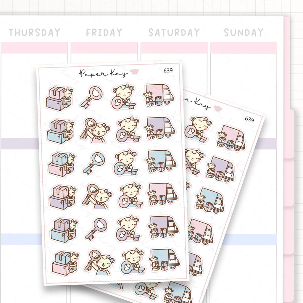 Sticker sheet product measurement.