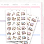 Sticker sheet product measurement.
