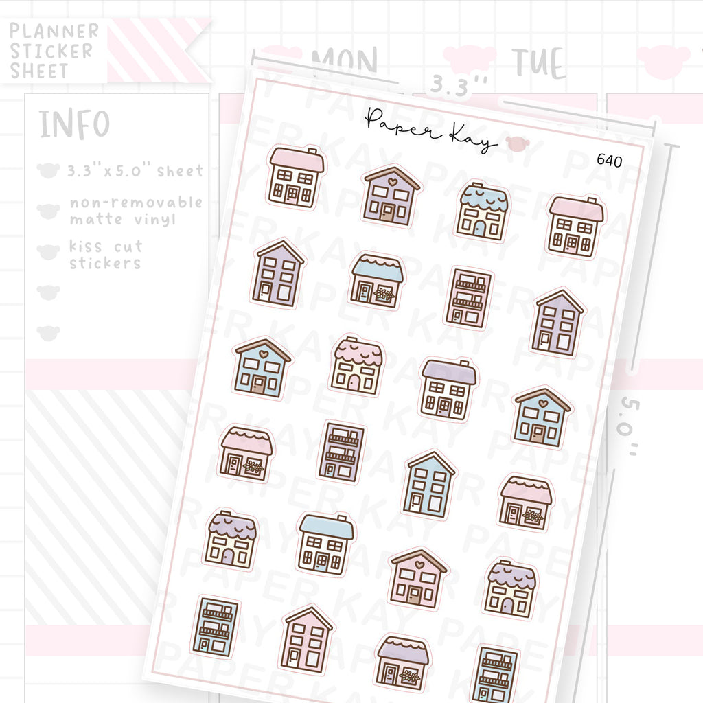 Cute Home Planner Sticker Sheet