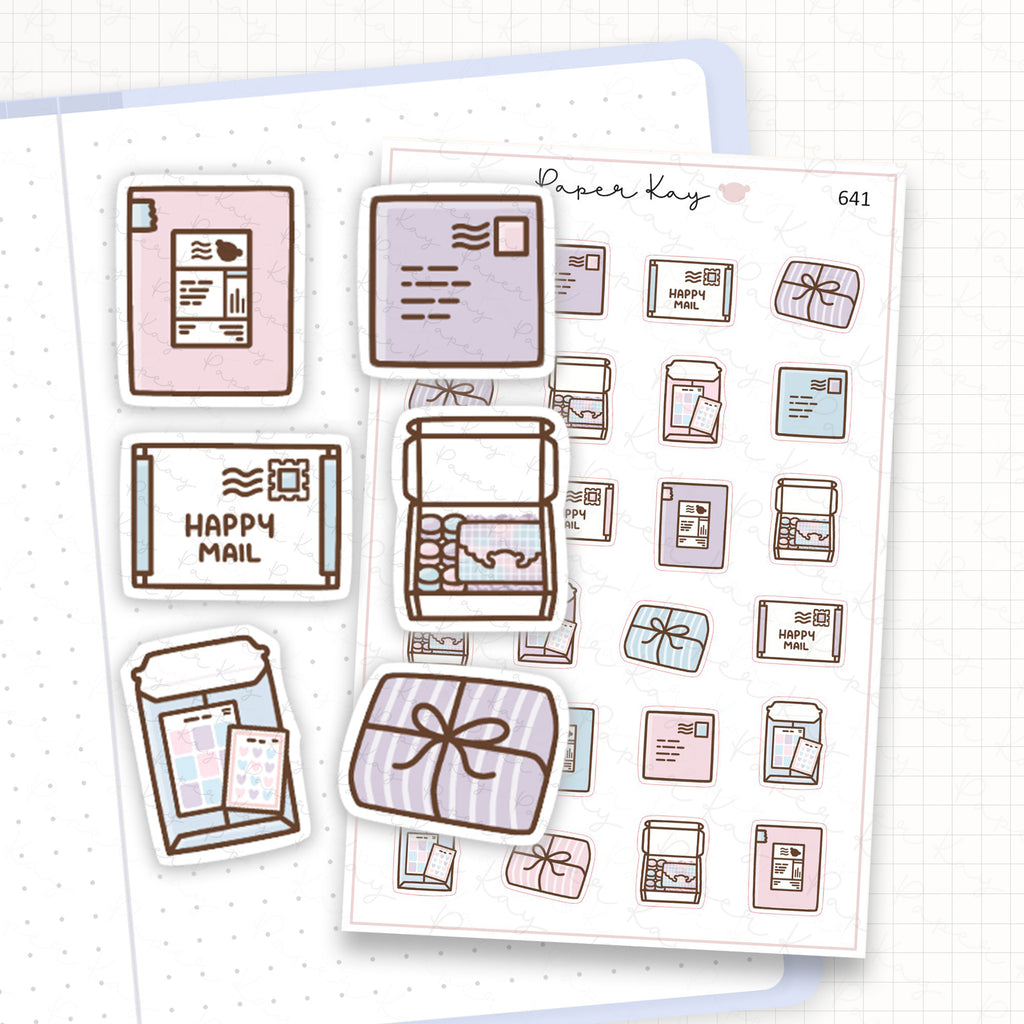 Zoomed in image of the doodles from a character planner sticker sheet.