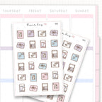 Sticker sheet product measurement.