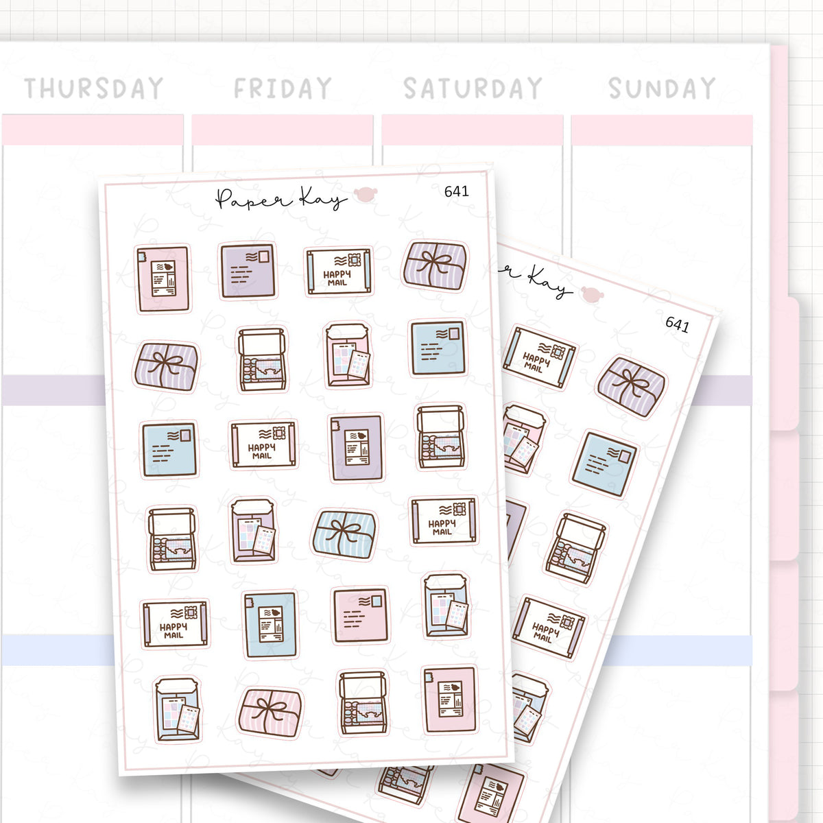 Sticker sheet product measurement.