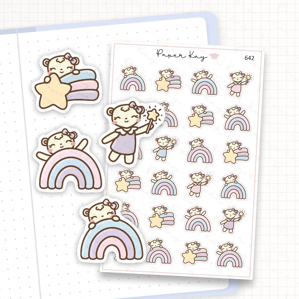 Zoomed in image of the doodles from a character planner sticker sheet.