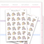 Sticker sheet product measurement.